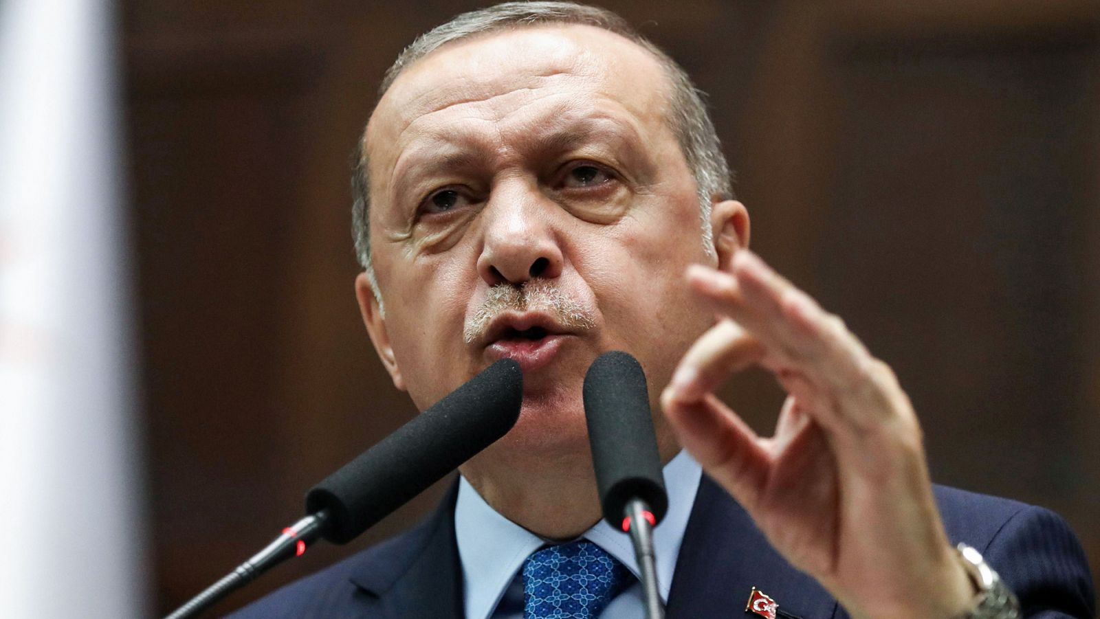 El presidente turco, Recep Tayyip Erdogan, durante un discurso