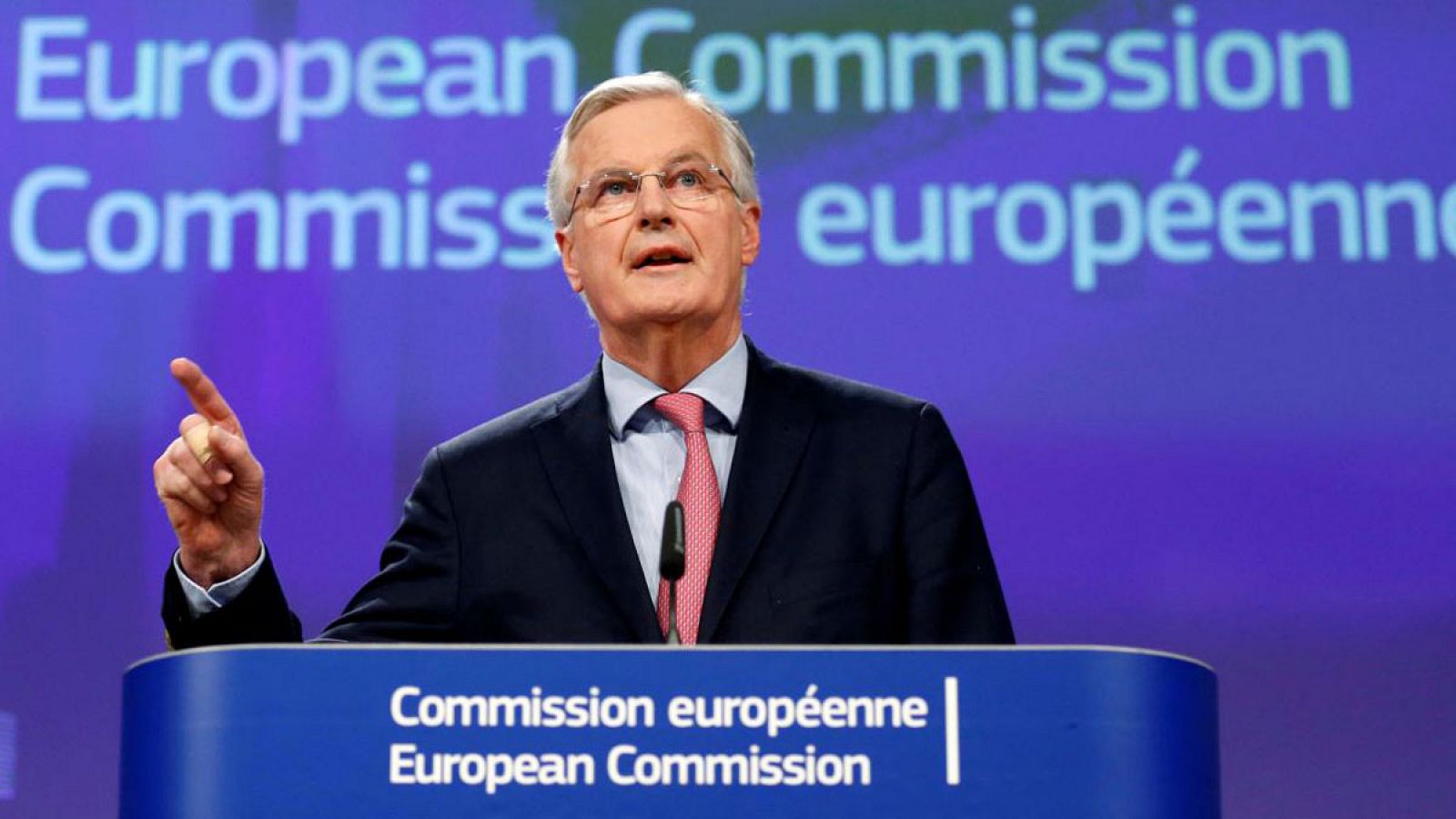 El jefe negociador de la Comisión Europea para el Brexit, Michel Barnier, durante una rueda de prensa