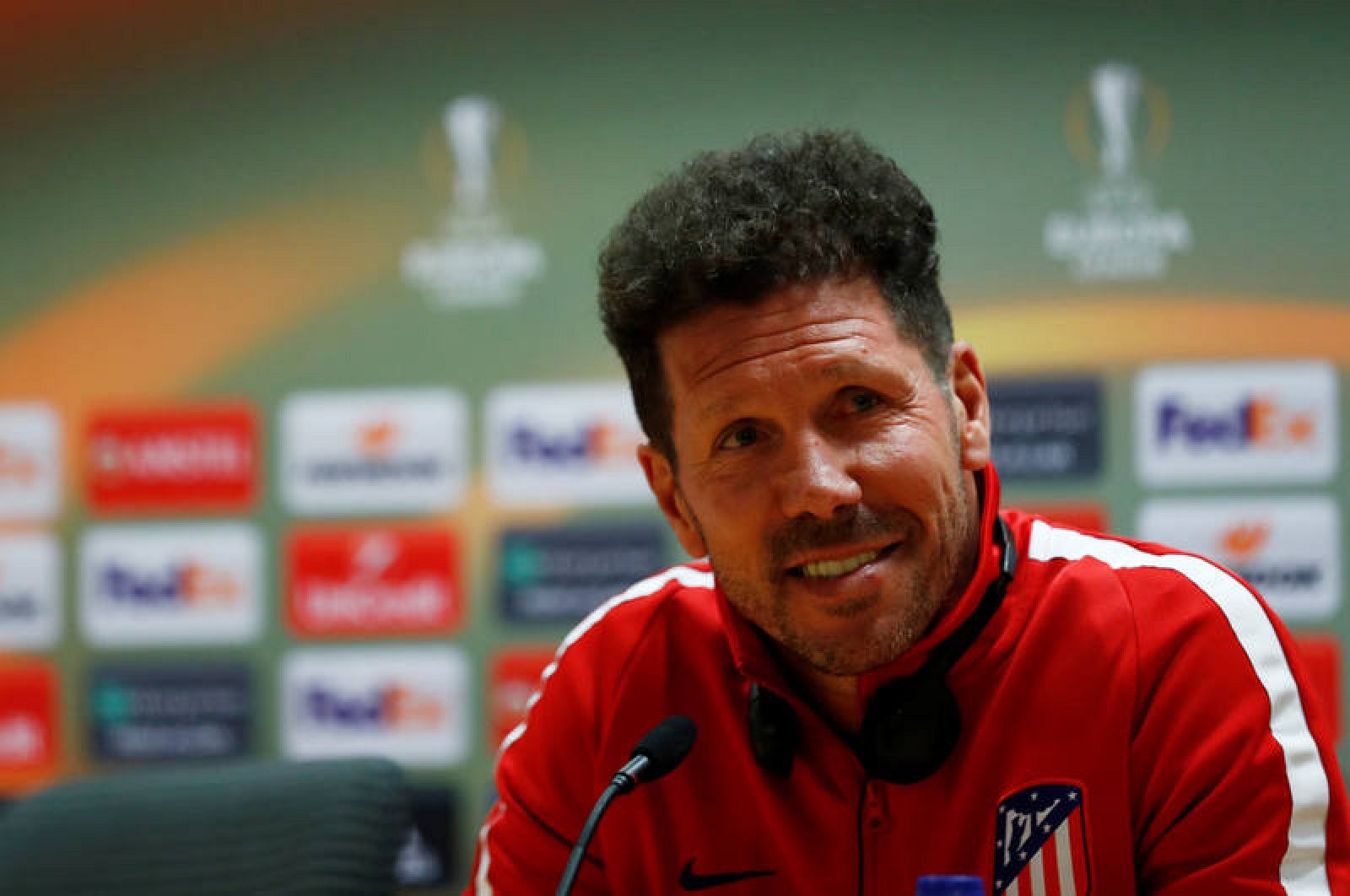 Diego Simeone durante la rueda de prensa previa al partido ante el Arsenal.