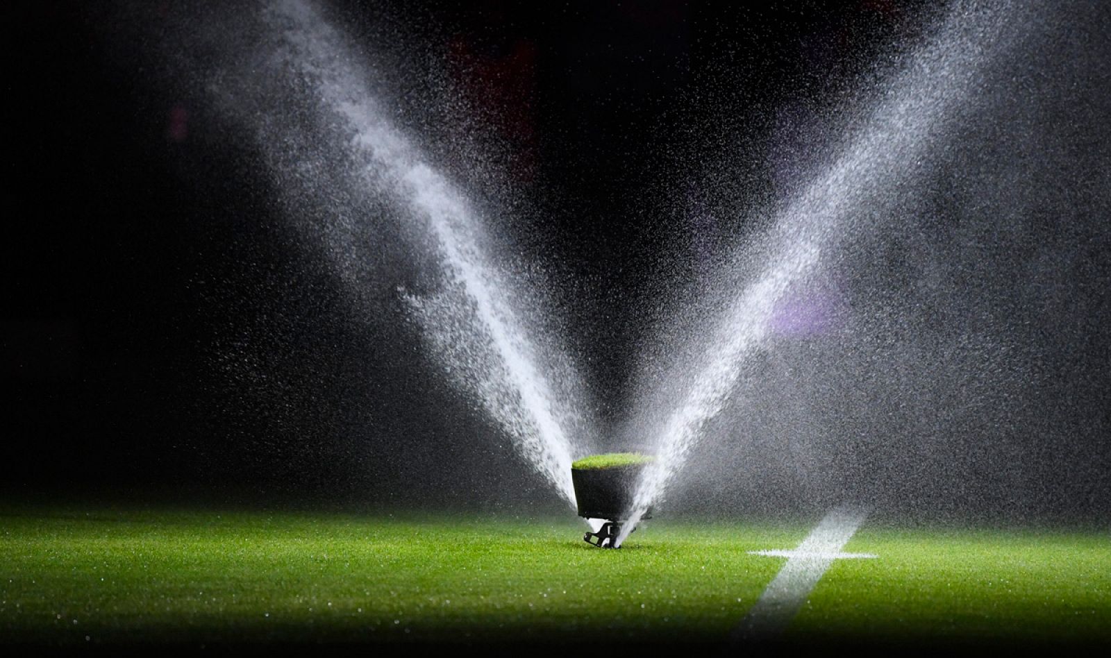 Imagen de recurso del centro de un campo de fútbol.