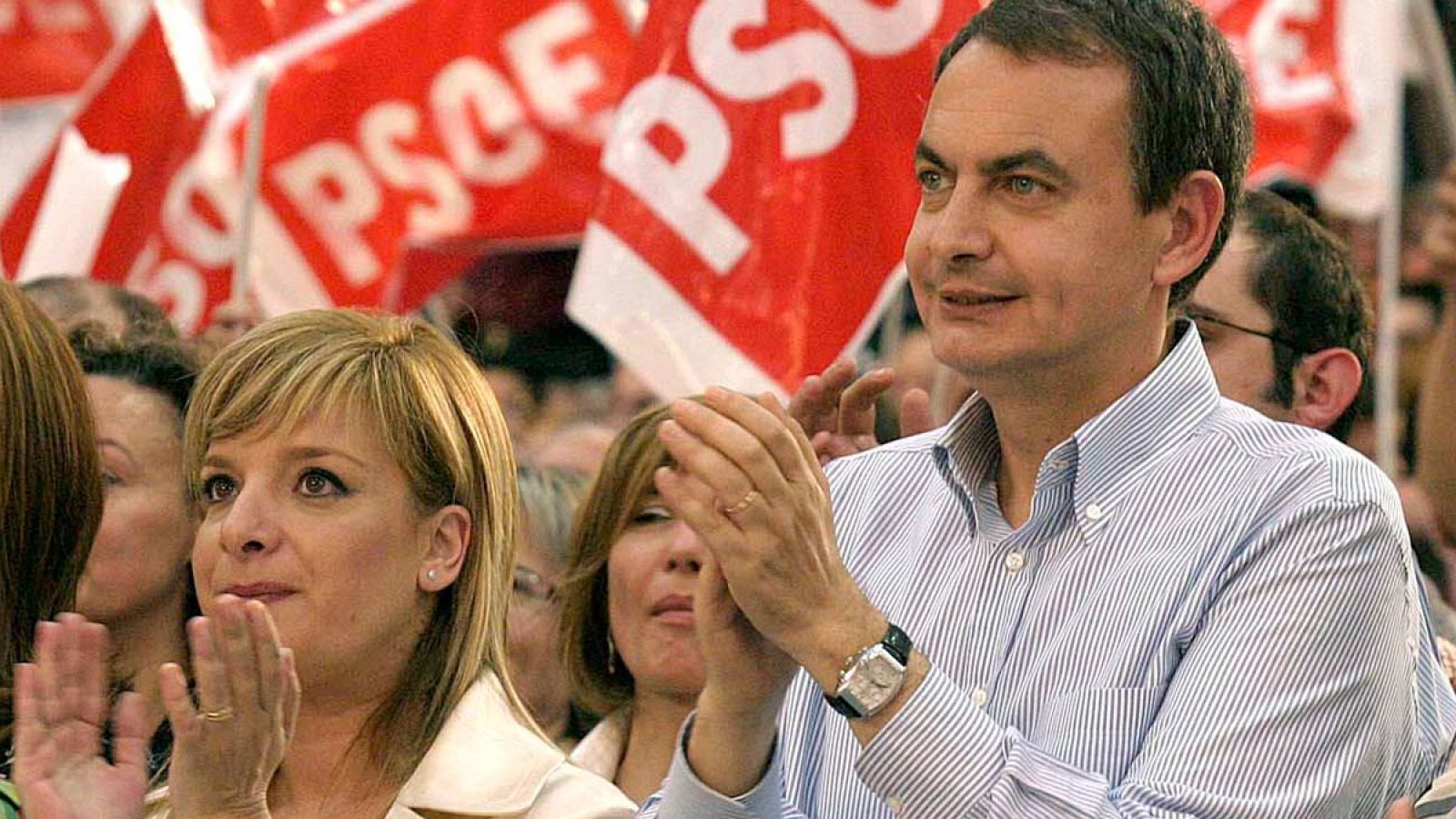 Zapatero, junto a Etelvina Andreu, una de las investigadas.