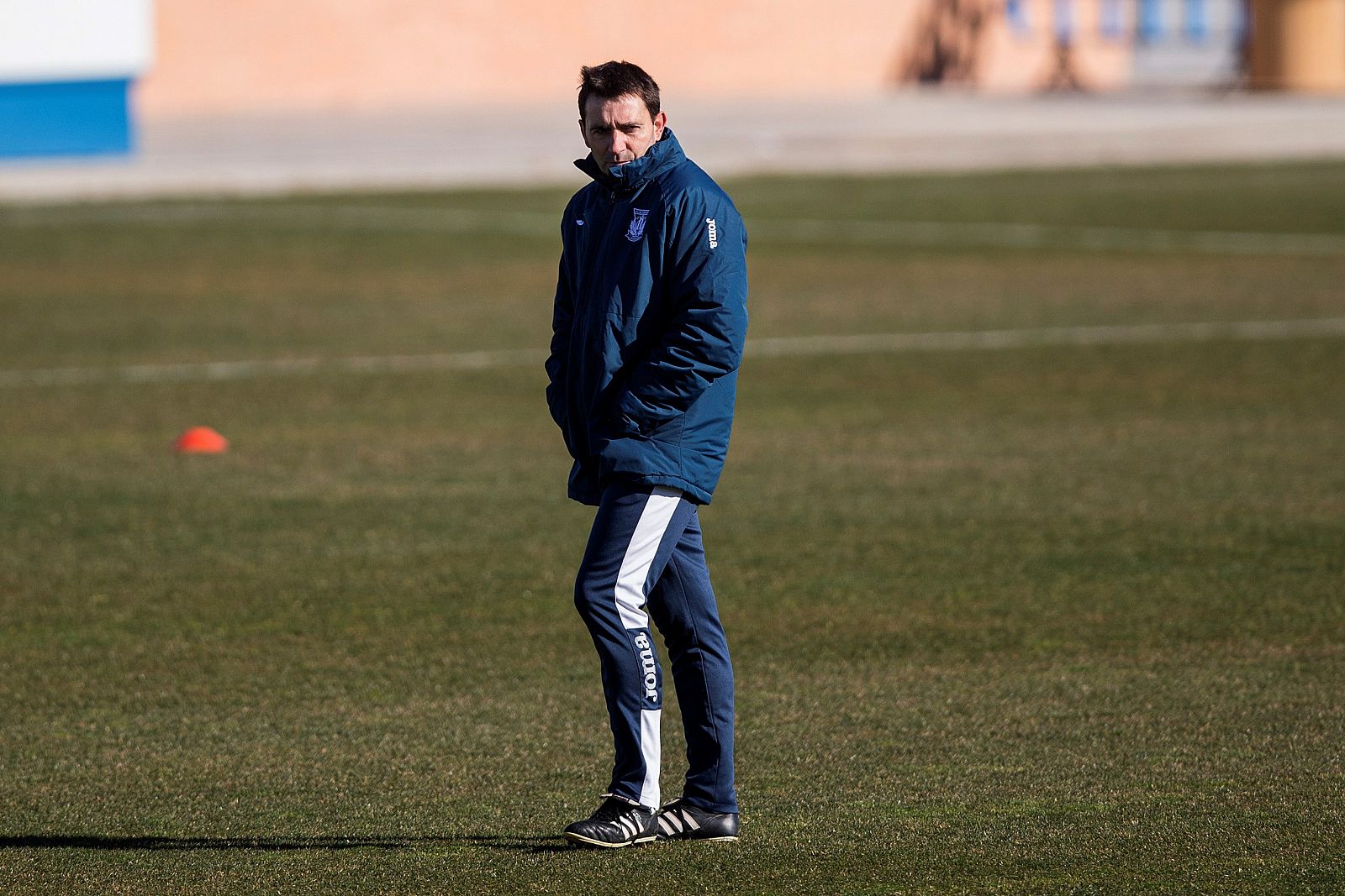 El entrenador del CD Leganés, Asier Garitano, durante un entrenamiento de su equipo.