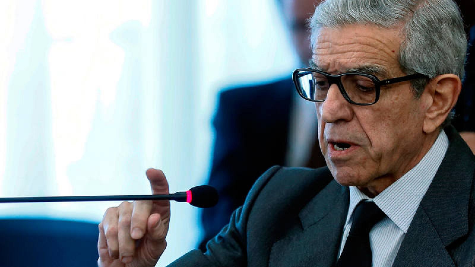 El expresidente de Unicaja Braulio Medel durante su declaración como testigo en el juicio de la pieza política del caso de los ERE 