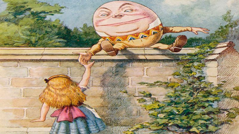 El muro donde Lewis Carroll sentó a Humpty Dumpty, en el 'duelo especial'