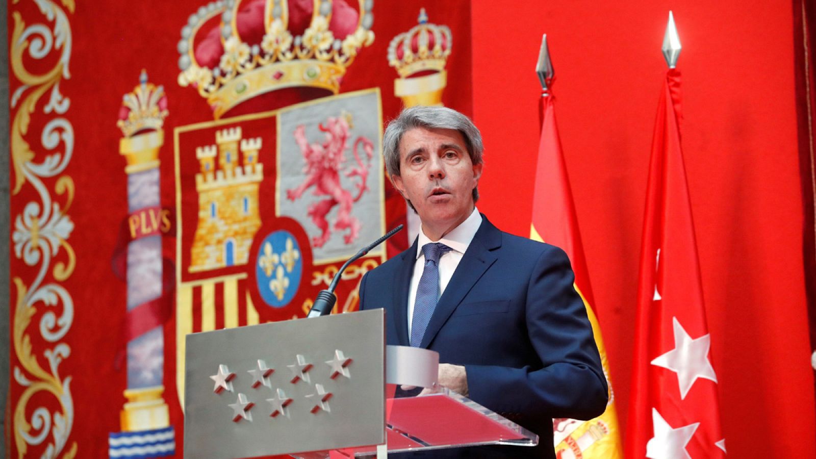 Ángel Garrido durante el acto de toma de Posesión como presidente de la Comunidad de Madrid