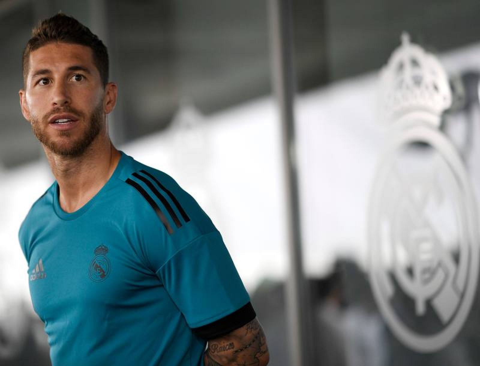 El captián del Real Madrid durante el 'media day'. 