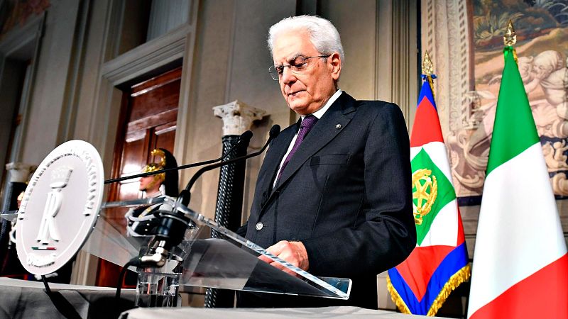 El presidente de Italia, Sergio Mattarella