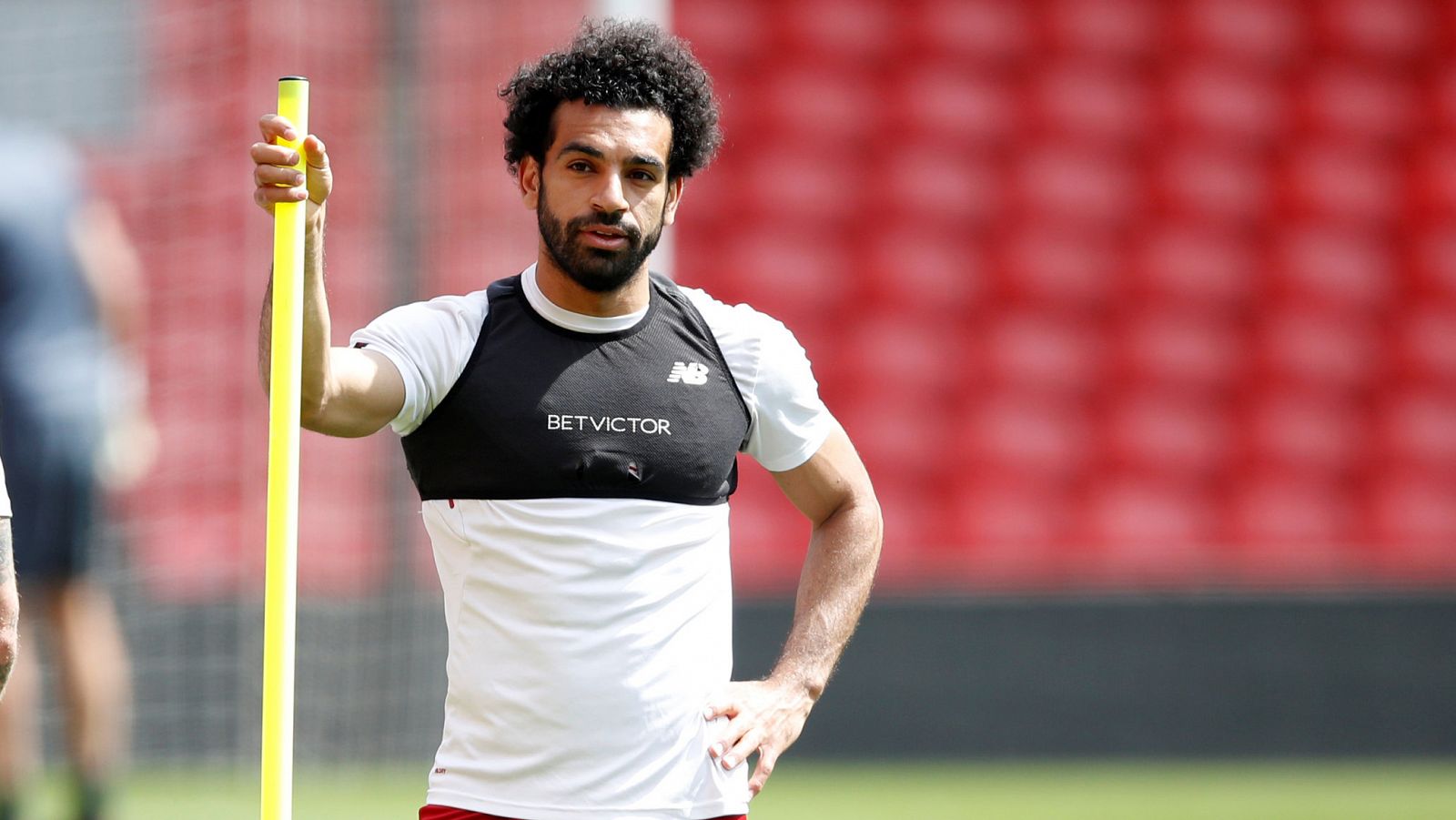 Salah, en un entrenamiento.