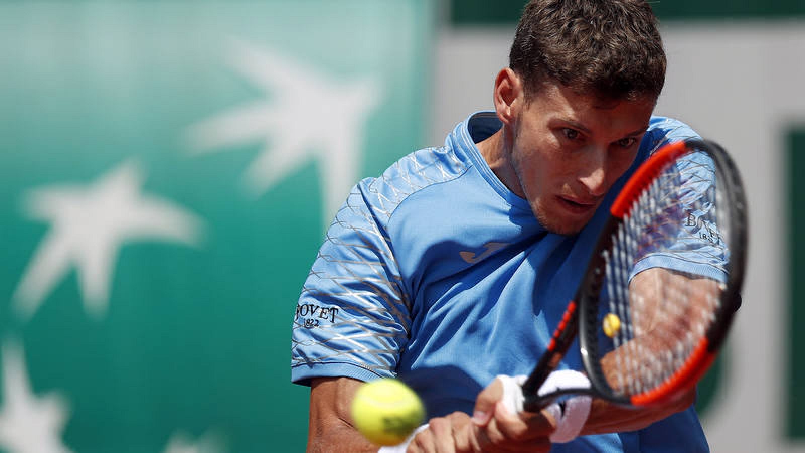 Pablo Carreño Busta, en su estreno en Roland Garros.