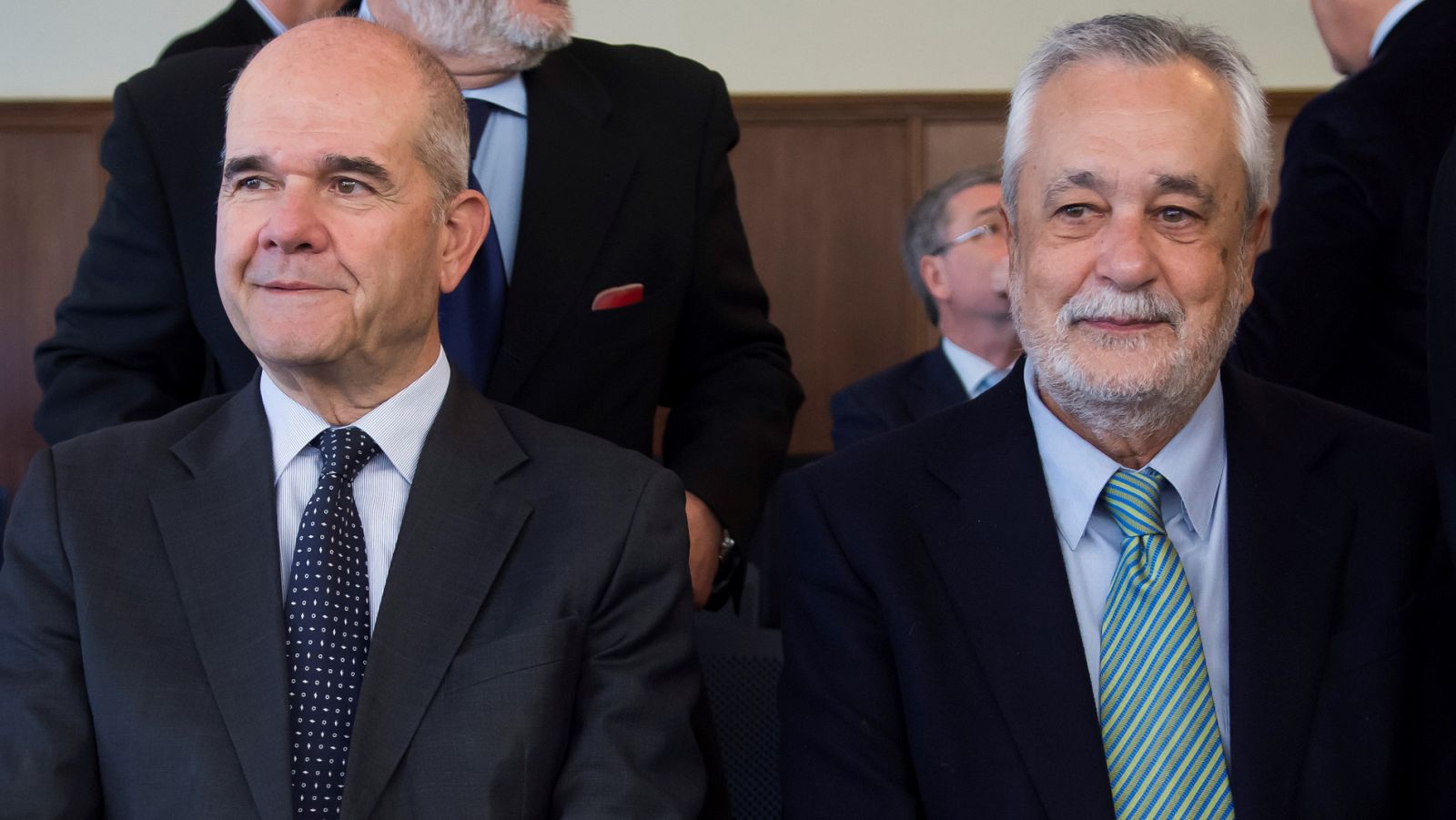 Los expresidentes de la Junta de Andalucía Manuel Chaves y José Antonio Griñán