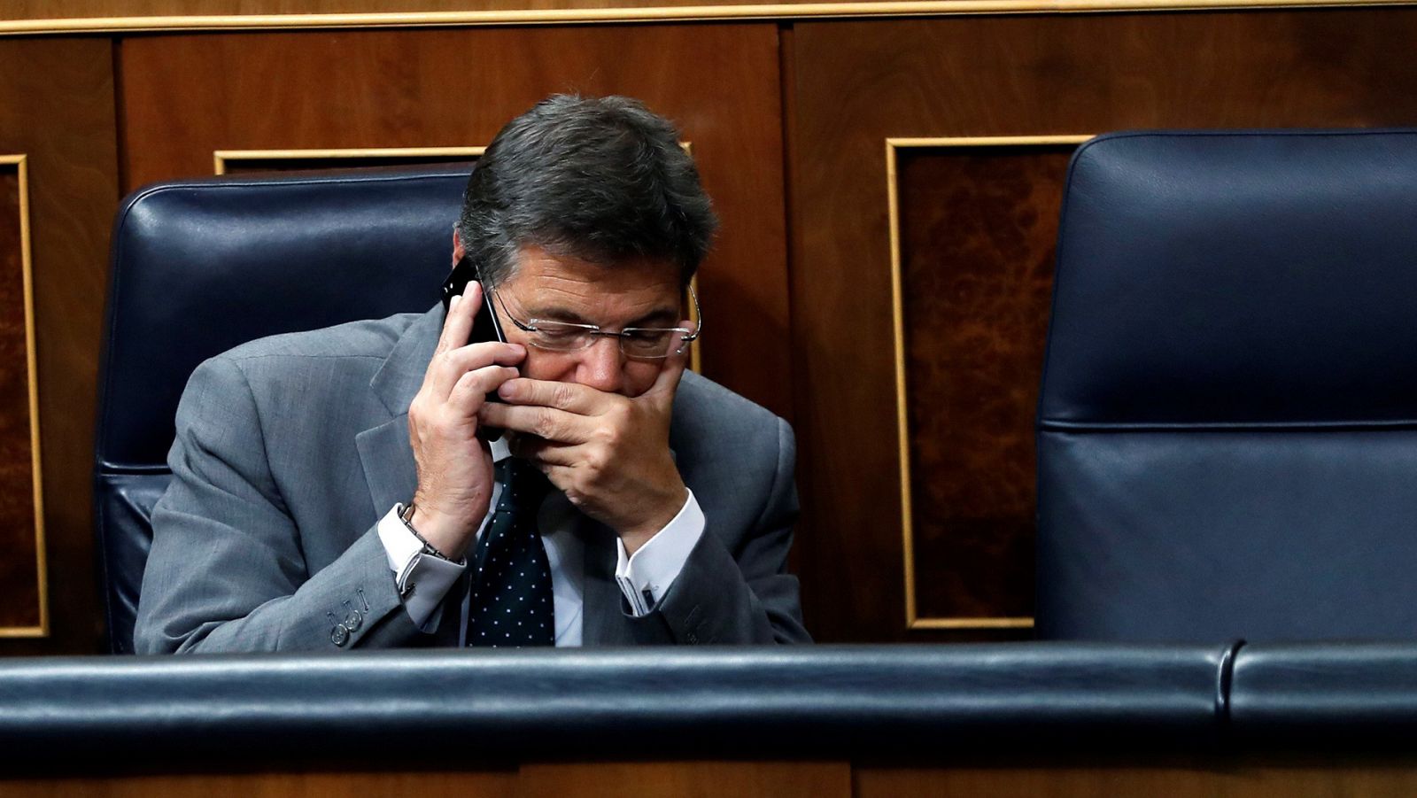 El ministro de Justicia, Rafael Catalá, este martes por la tarde en el Congreso