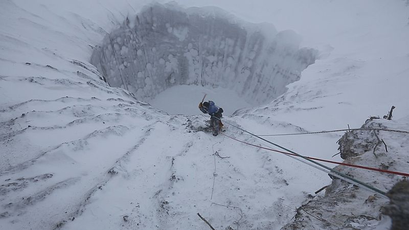 Un crater de la península de Yamal