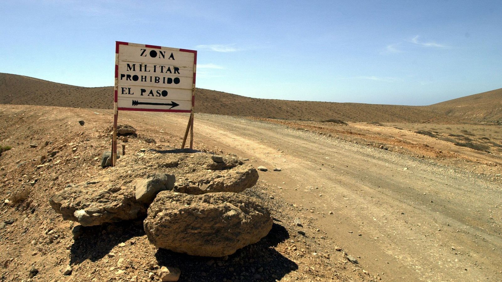 Imagen del campo de tiro de Pájara, en el sur de Fuerteventura.