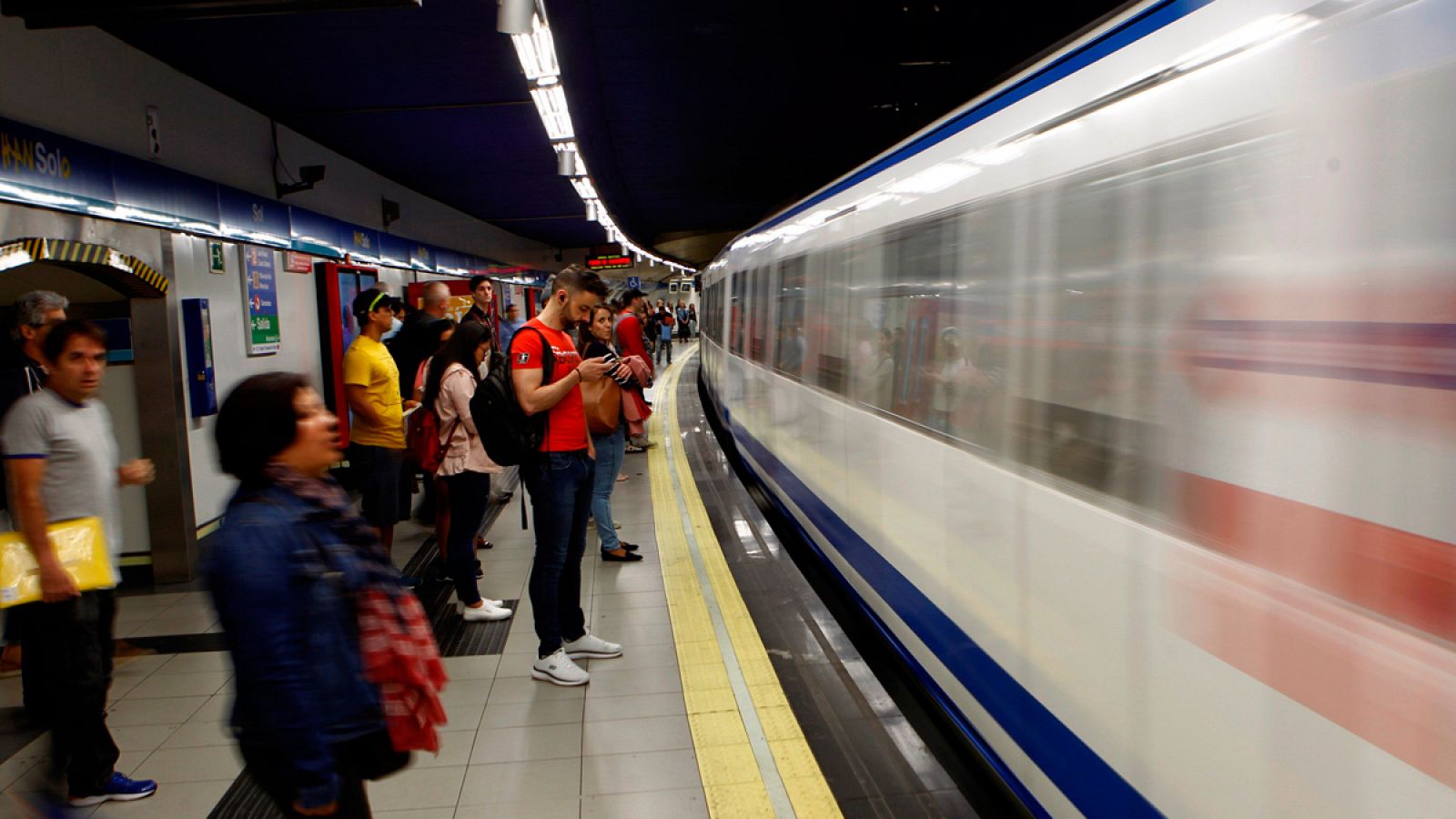 Imagen del Metro de Madrid durante una jornada de huelga