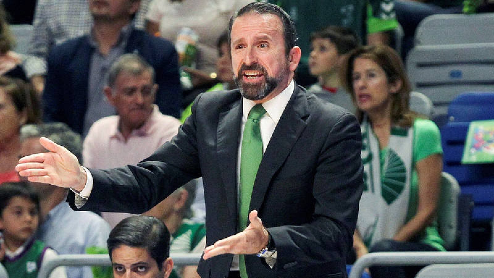 Joan Plaza, en un partido de playoff contra Baskonia.