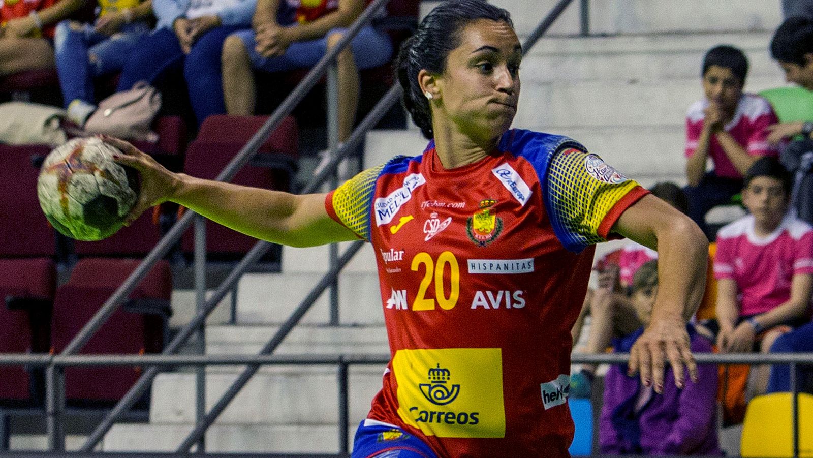 Amaia González de Garibay, en un partido con la selección.