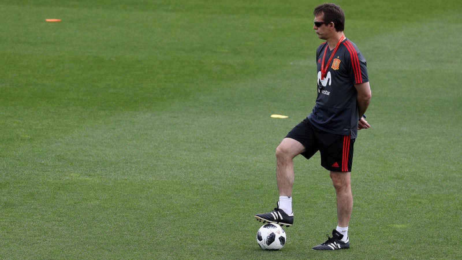 Julen Lopetegui, en un entrenamiento con la selección.