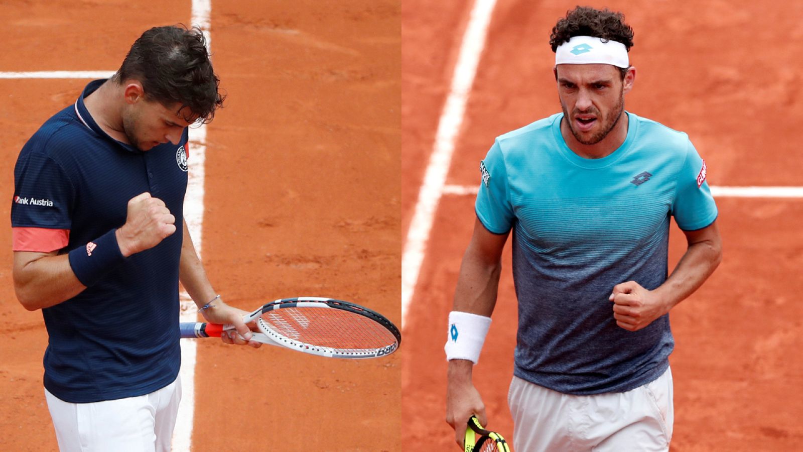 Thiem y Cecchinato se citan en 'semis' tras vencer a Zverev y Djokovic
