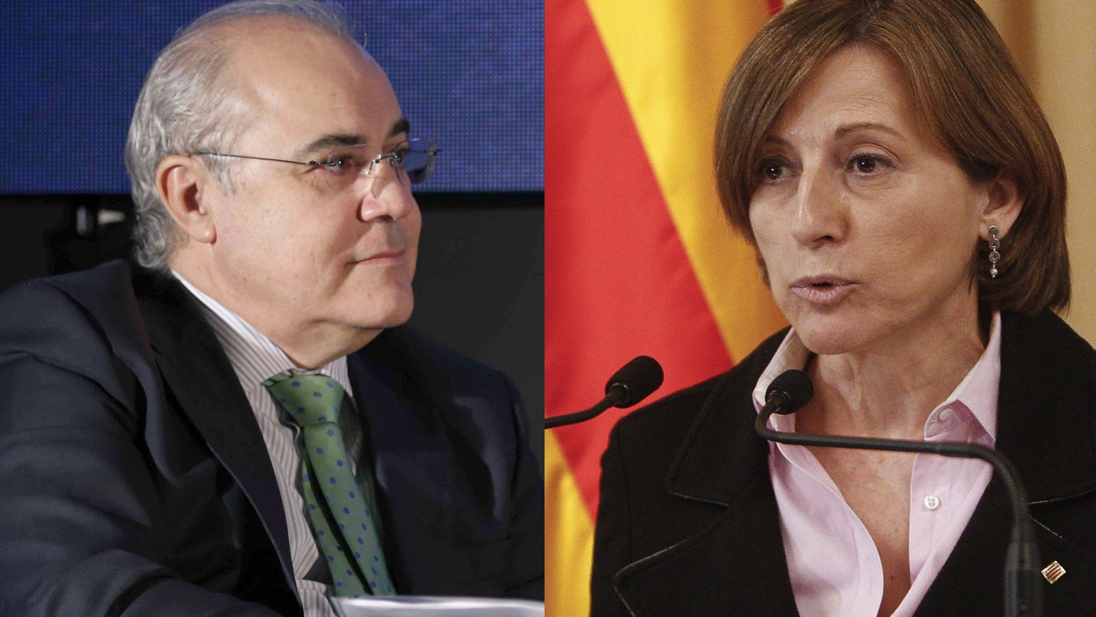 El juez Pablo Llarena y la expresidenta del Parlament Carme Forcadell