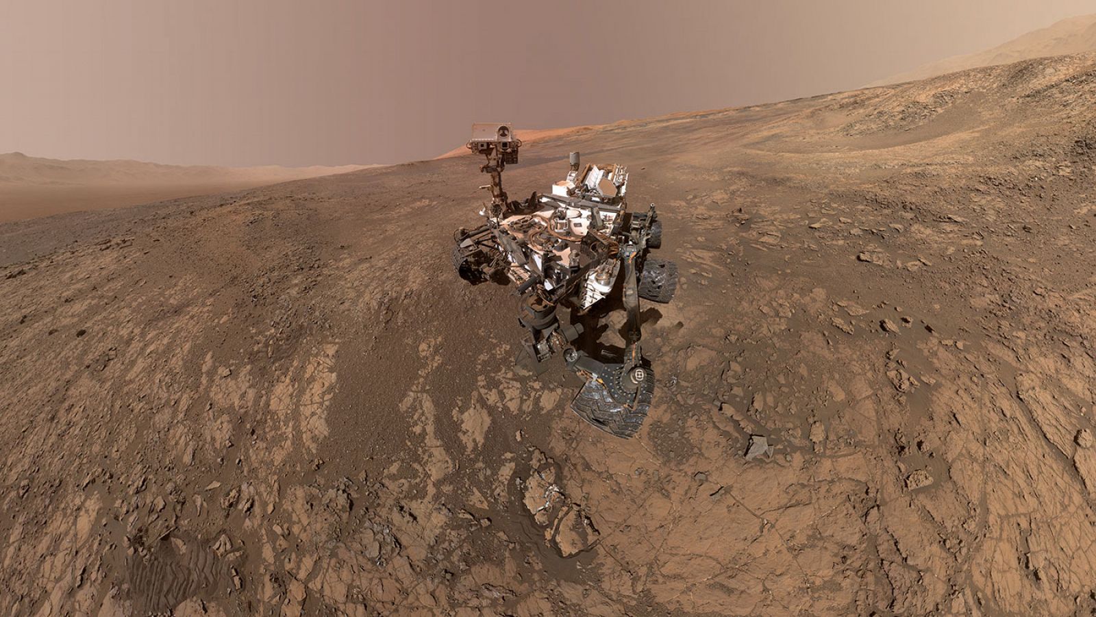 Fotografía cedida por la NASA del autorretrato del rover 'Curiosity'