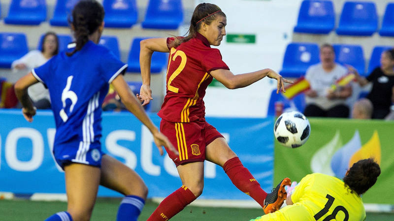 Patricia Guijarro, en un momento del España - Israel.