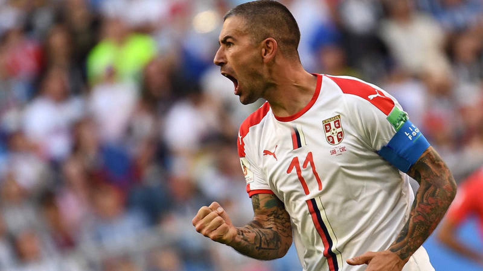 Kolarov celebra su gol a Costa Rica.