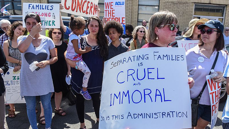 Protesta contra la política migratoria de Trump