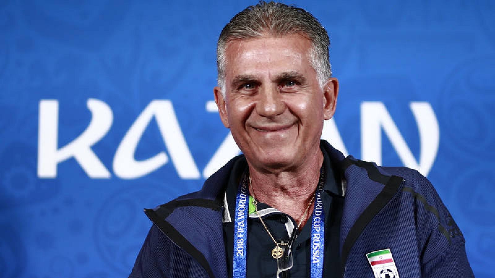 Carlos Queiroz, en la rueda de prensa previa al Irán-España.