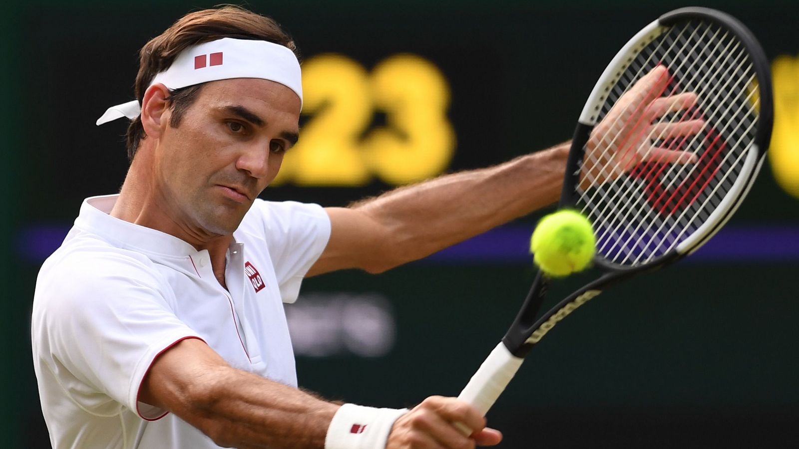 El suizo Roger Federer, en un momento de su partido ante Struff.