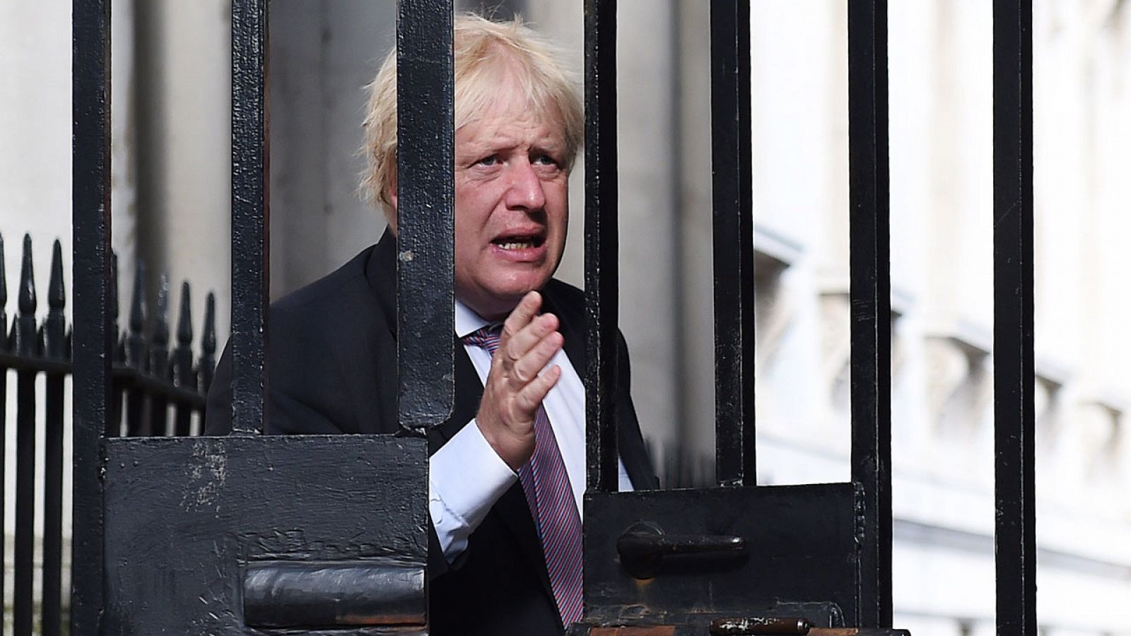 Boris Johnson, a su llegada a Downing Street el pasado 3 de julio