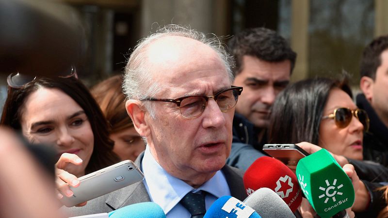 El exvicepresidente del Gobierno Rodrigo Rato, a su salida del juzgado de instrucción número 31 de Madrid
