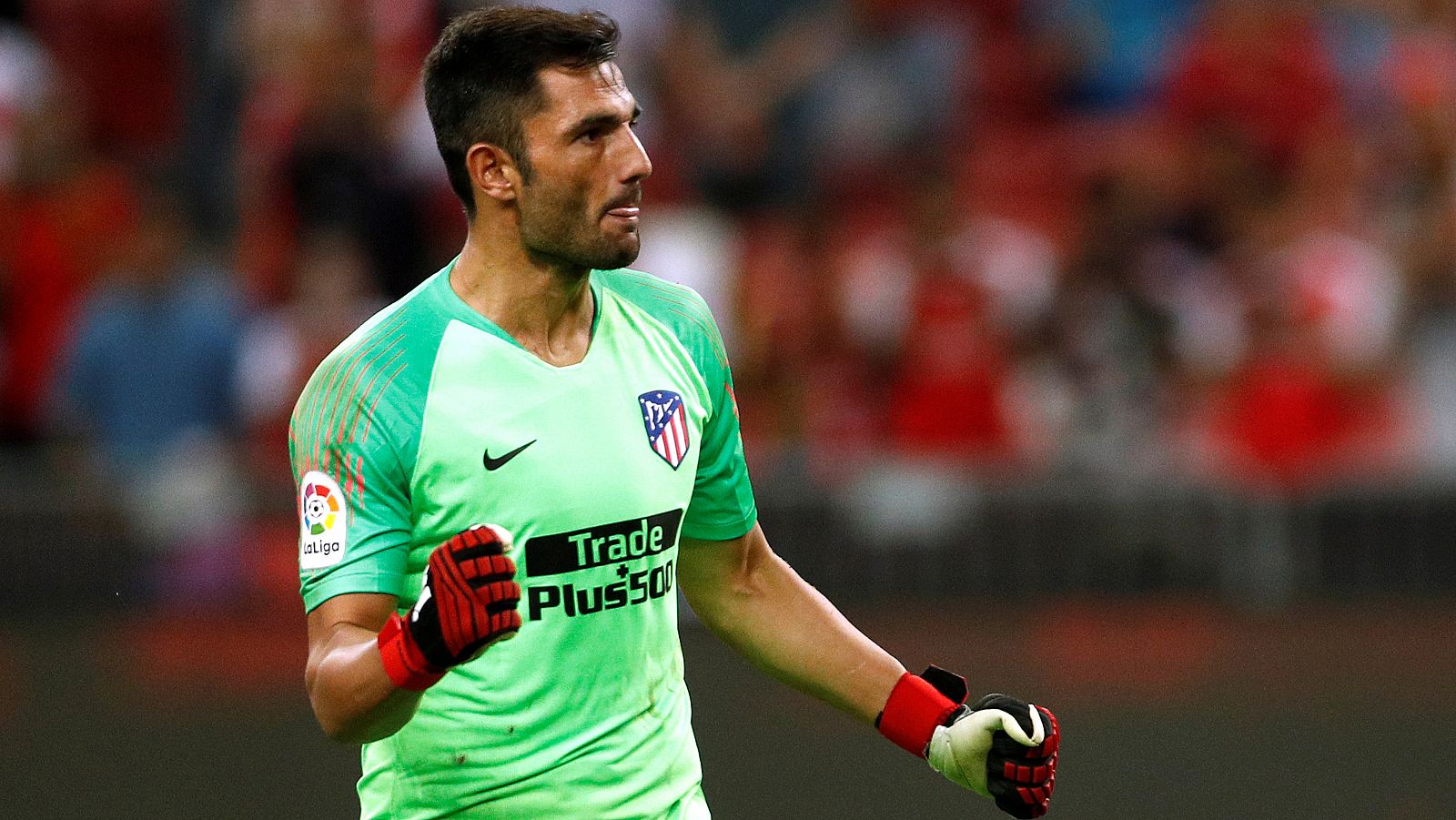 Adán, en su debut con el Atlético de Madrid.