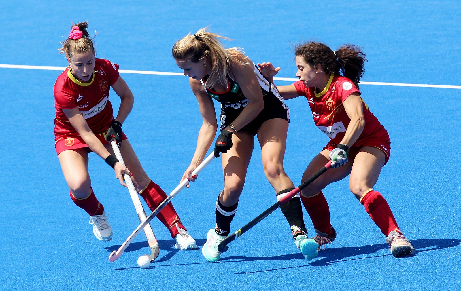 Lance del Alemania-España del Mundial de hockey hierba