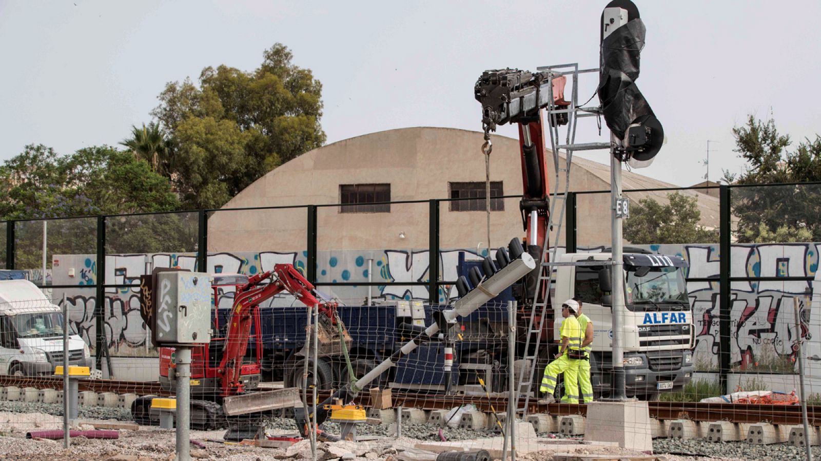 Obras del AVE en Murcia