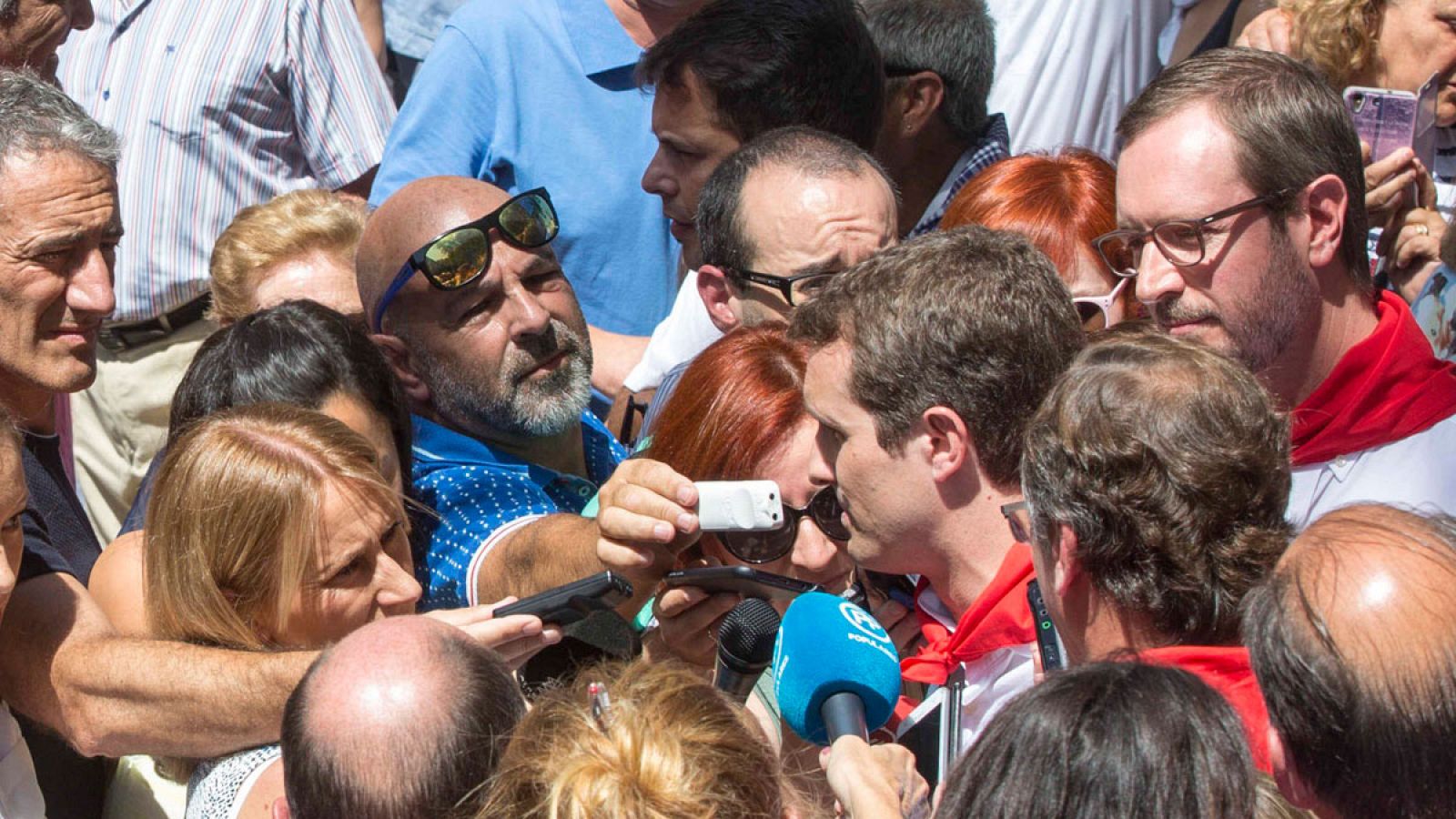 El presidente del PP, Pablo Casado, en Vitoria
