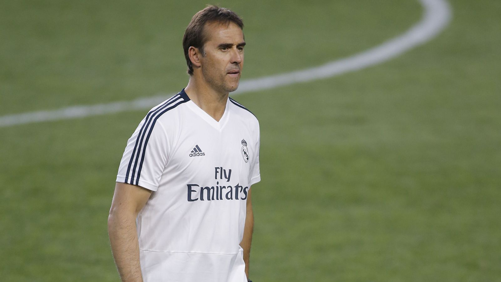 Entrenamiento del Real Madrid. El entrenador del Real Madrid, Julen Lopetegui.