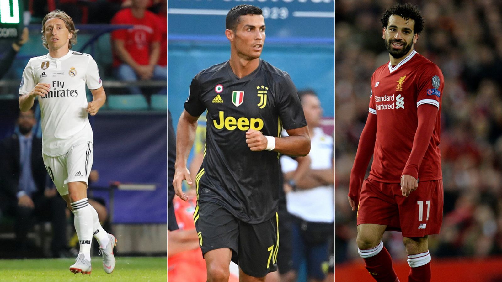 Modric, Cristiano Ronaldo y Salah, candidatos a Jugador del Año de la UEFA