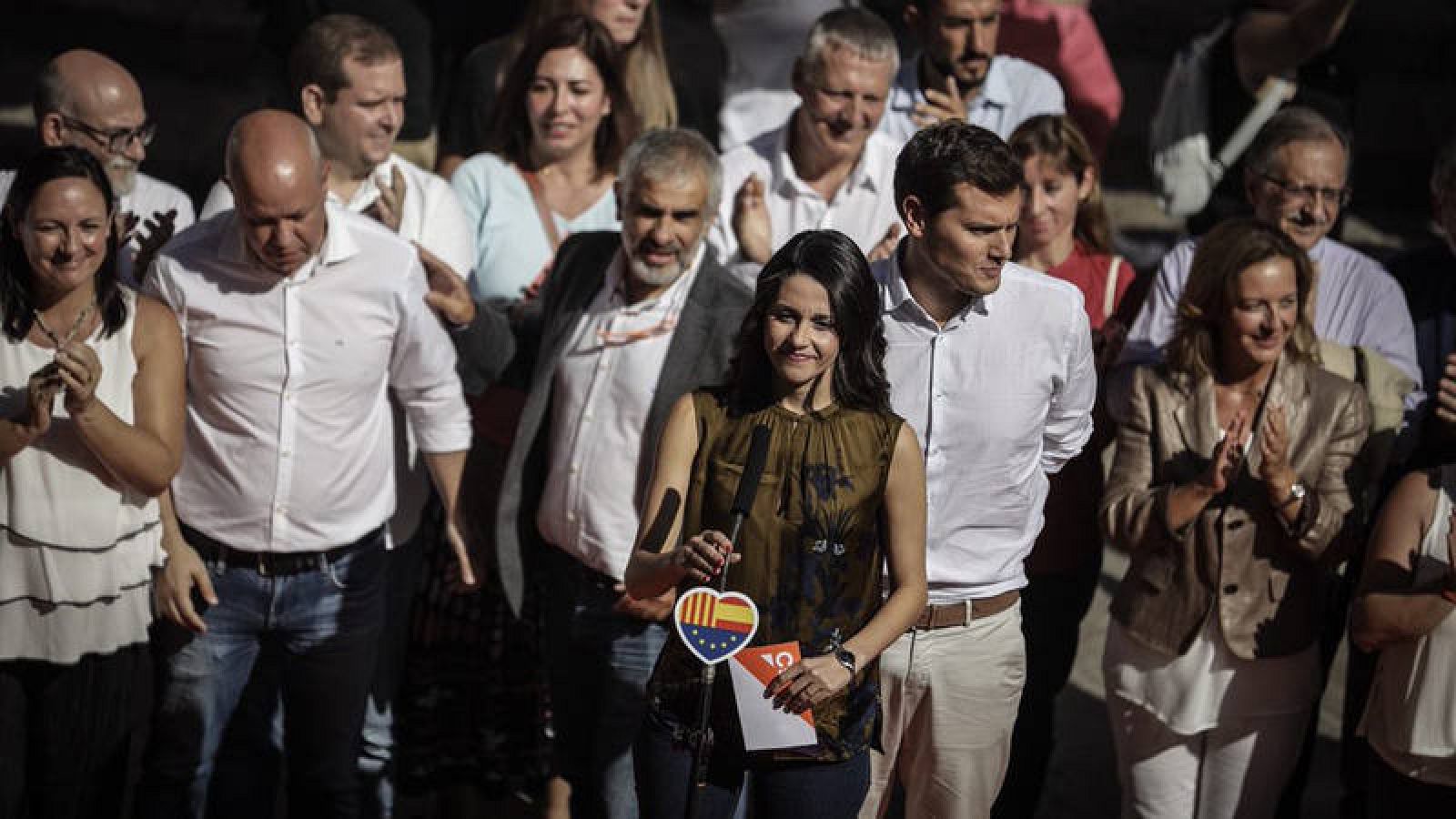  La líder de Ciudadanos en Cataluña, Inés Arrimadas, en un acto del partido para celebrar la Diada