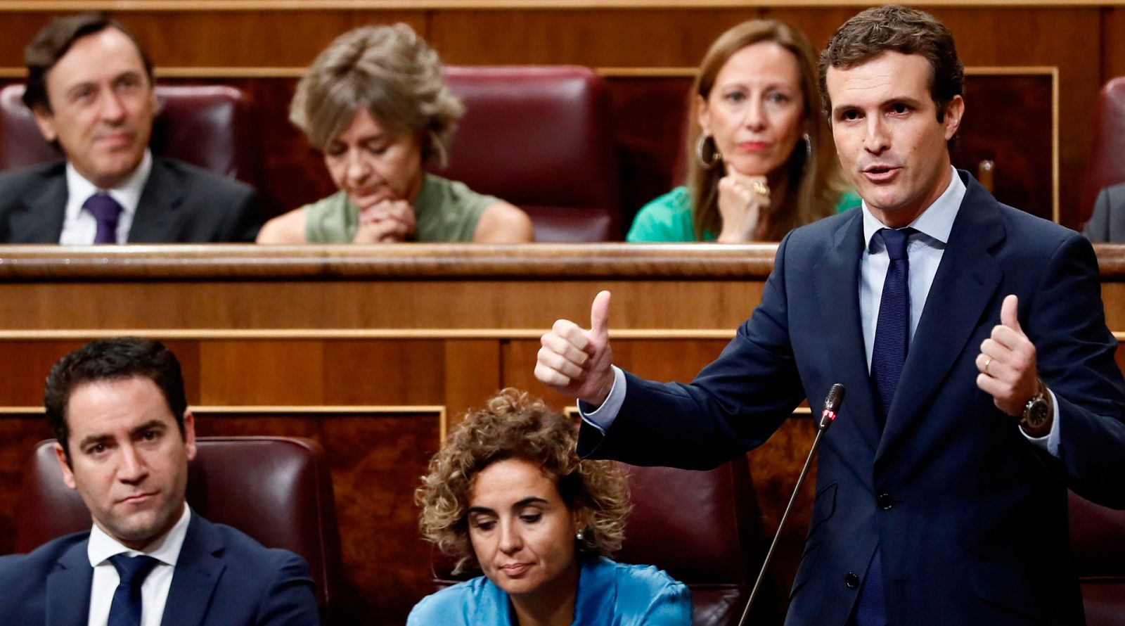 Pablo Casado, en la sesión de control al Gobierno en el Congreso