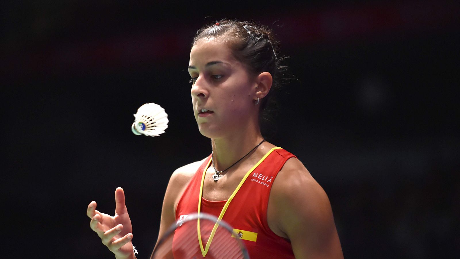 Carolina Marín, durante un torneo de este año