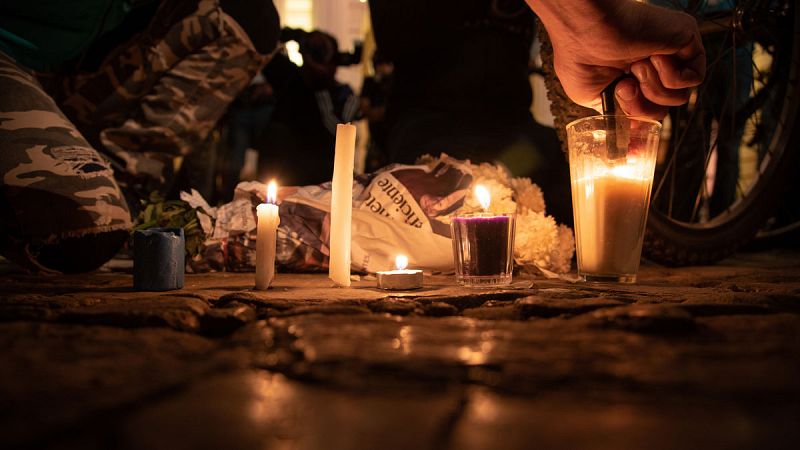 Velas por víctimas de la violencia en México.