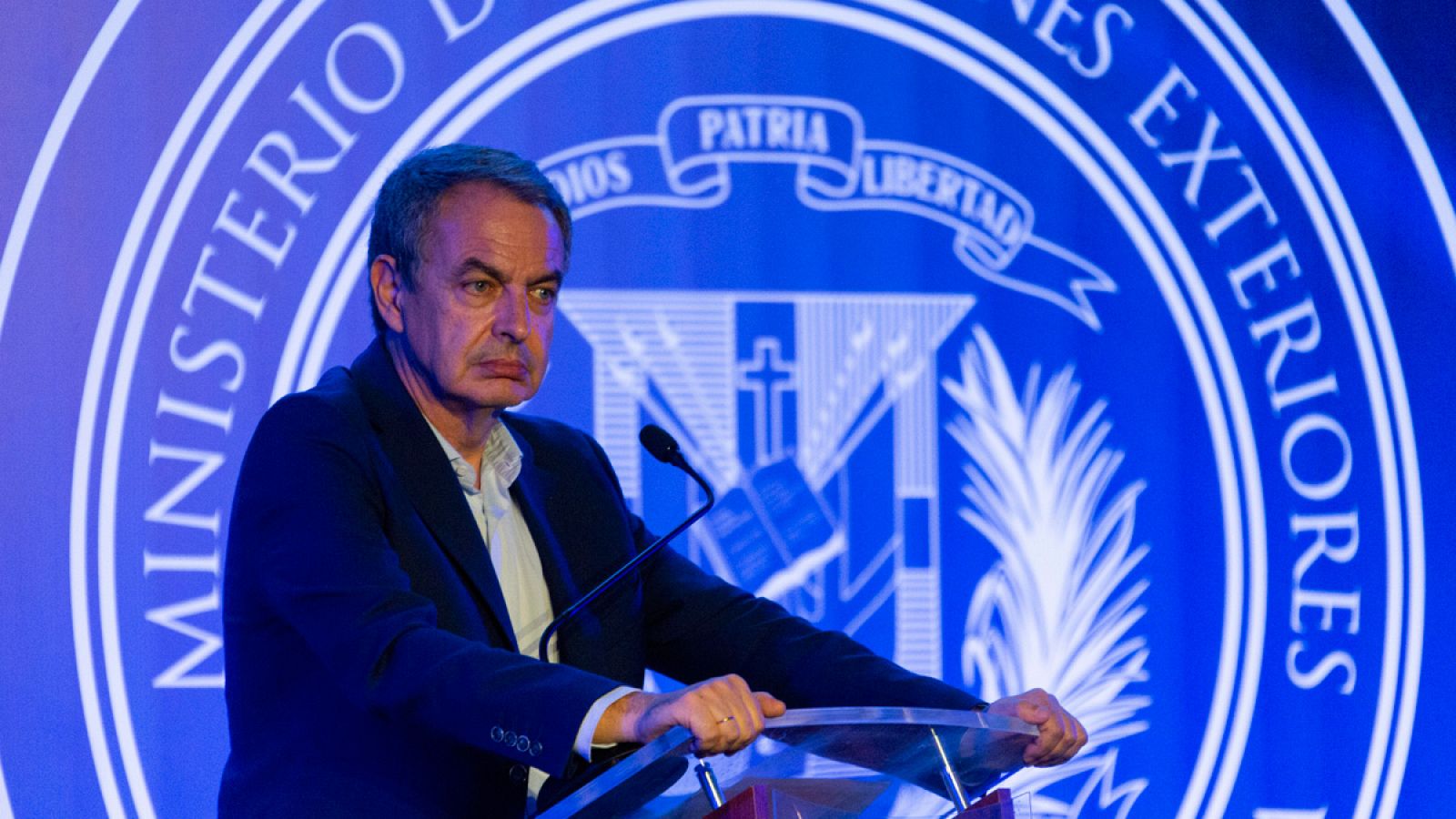 José Luis Rodríguez Zapatero durante una conferencia en Santo Domingo