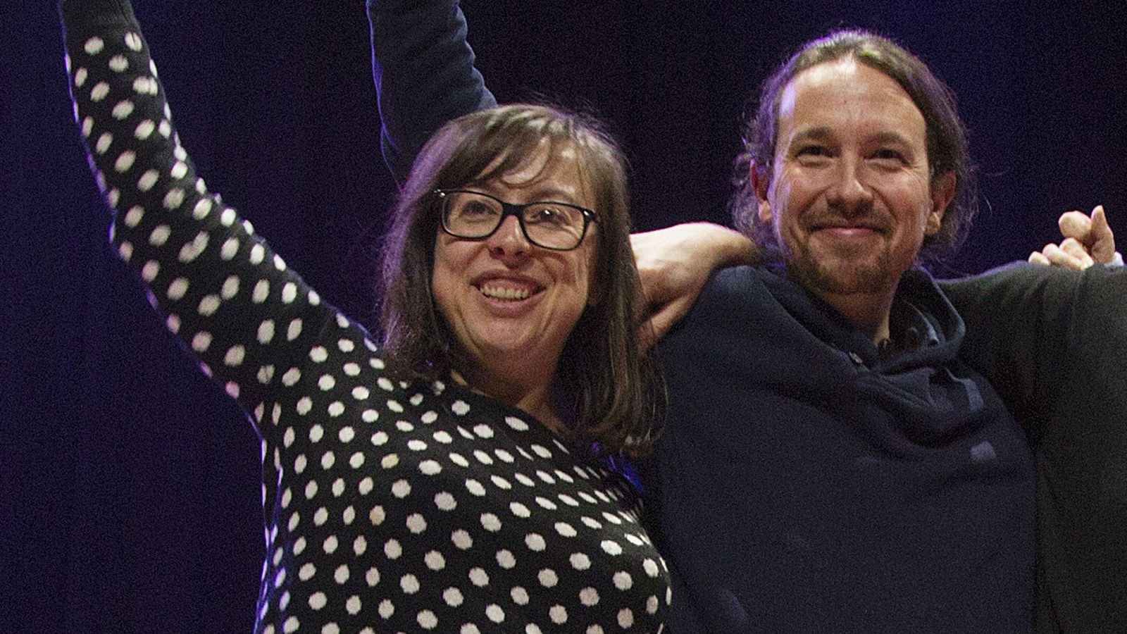 Noelia Bail y Pablo Iglesias (Podemos) en una foto de archivo