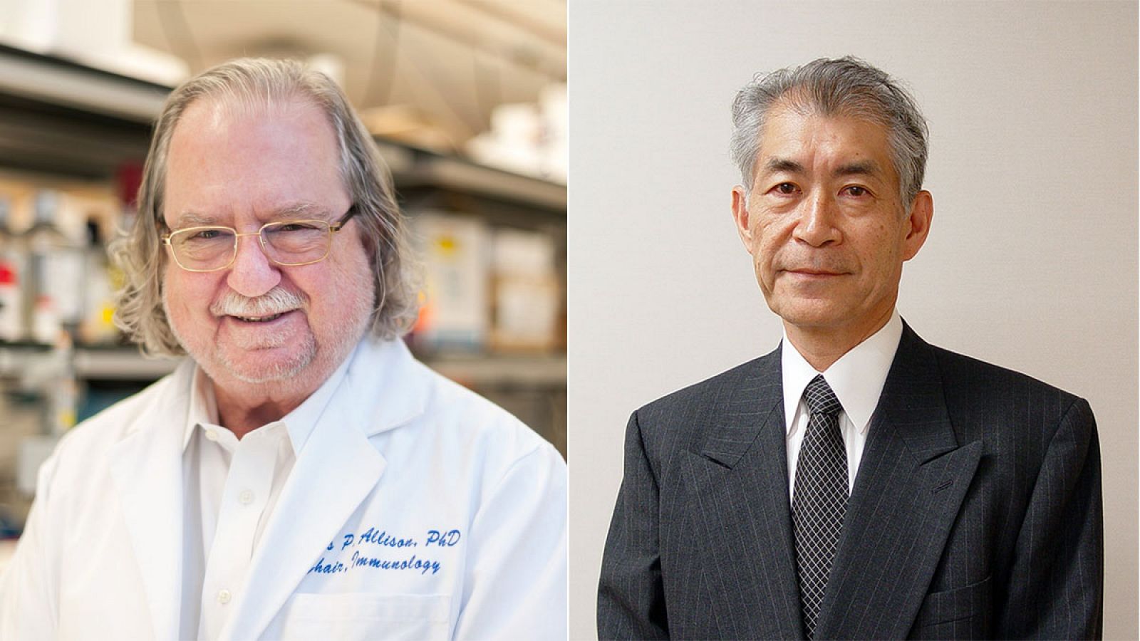 James P. Allison (izquierda) y Tasuku Honjo.