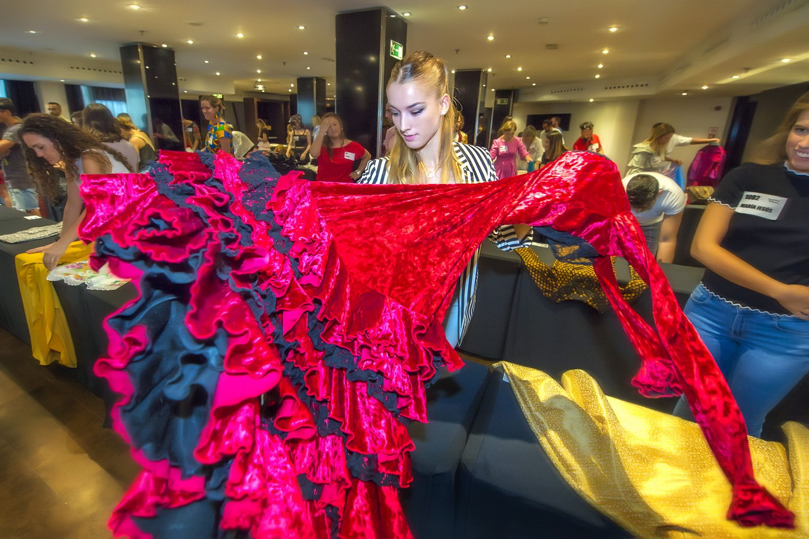 Traje de flamenca en el casting de Madrid