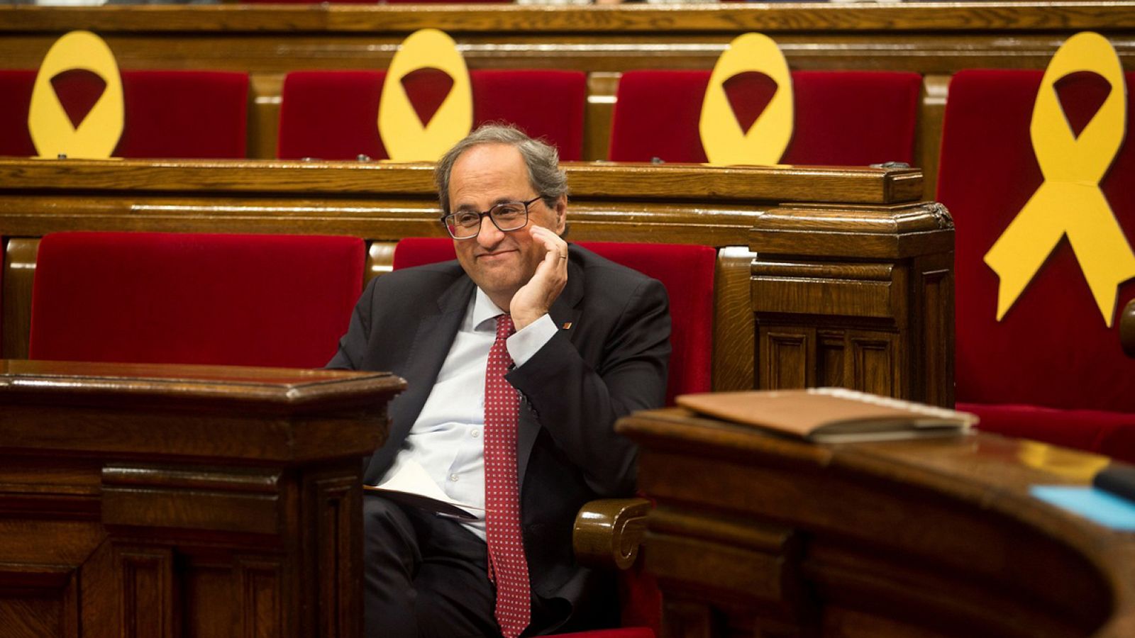 El presidente de la Generalitat, Quim Torra,durante la segunda jornada del Debate de Política General