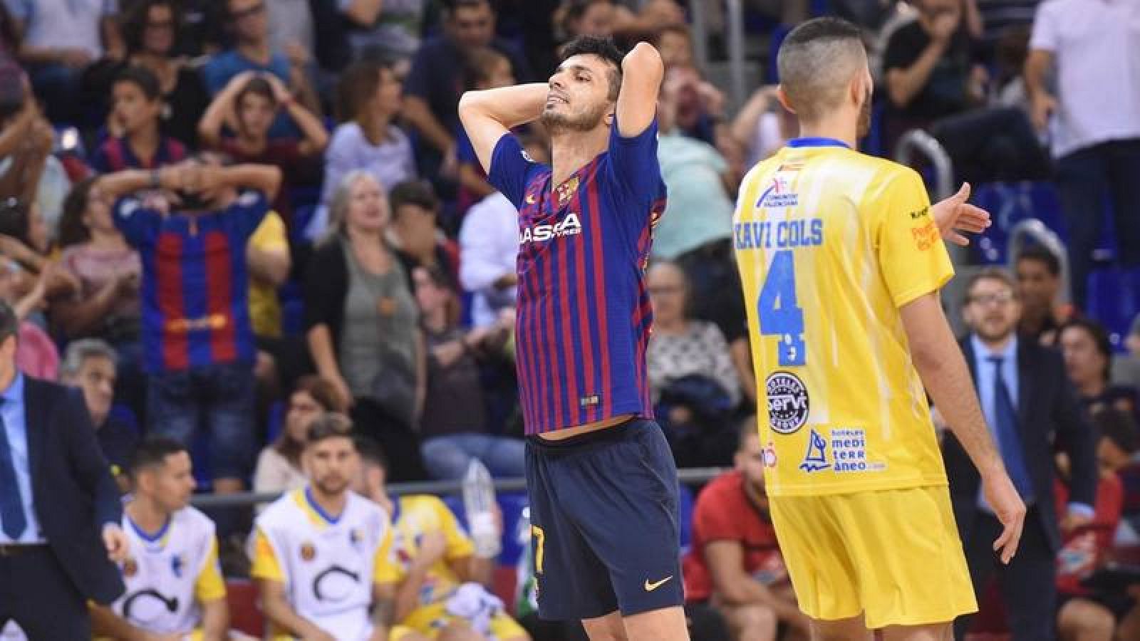 Imagen del Barça 1-2 Peñíscola de la LNFS.