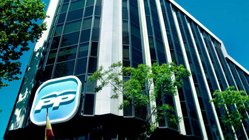 Imagen de la sede nacional del PP en Madrid