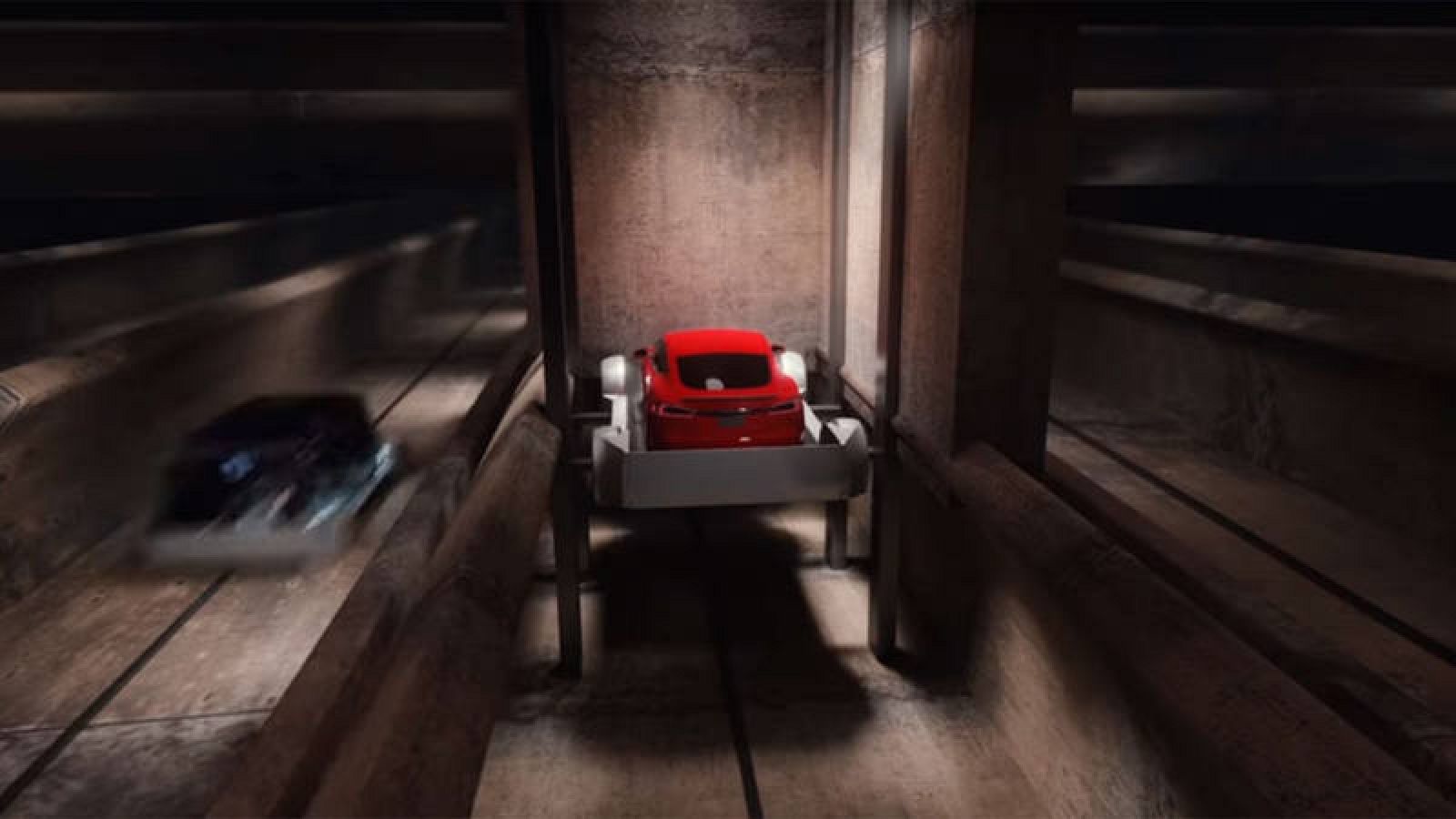 Recreación de los túneles proyectados por Musk.