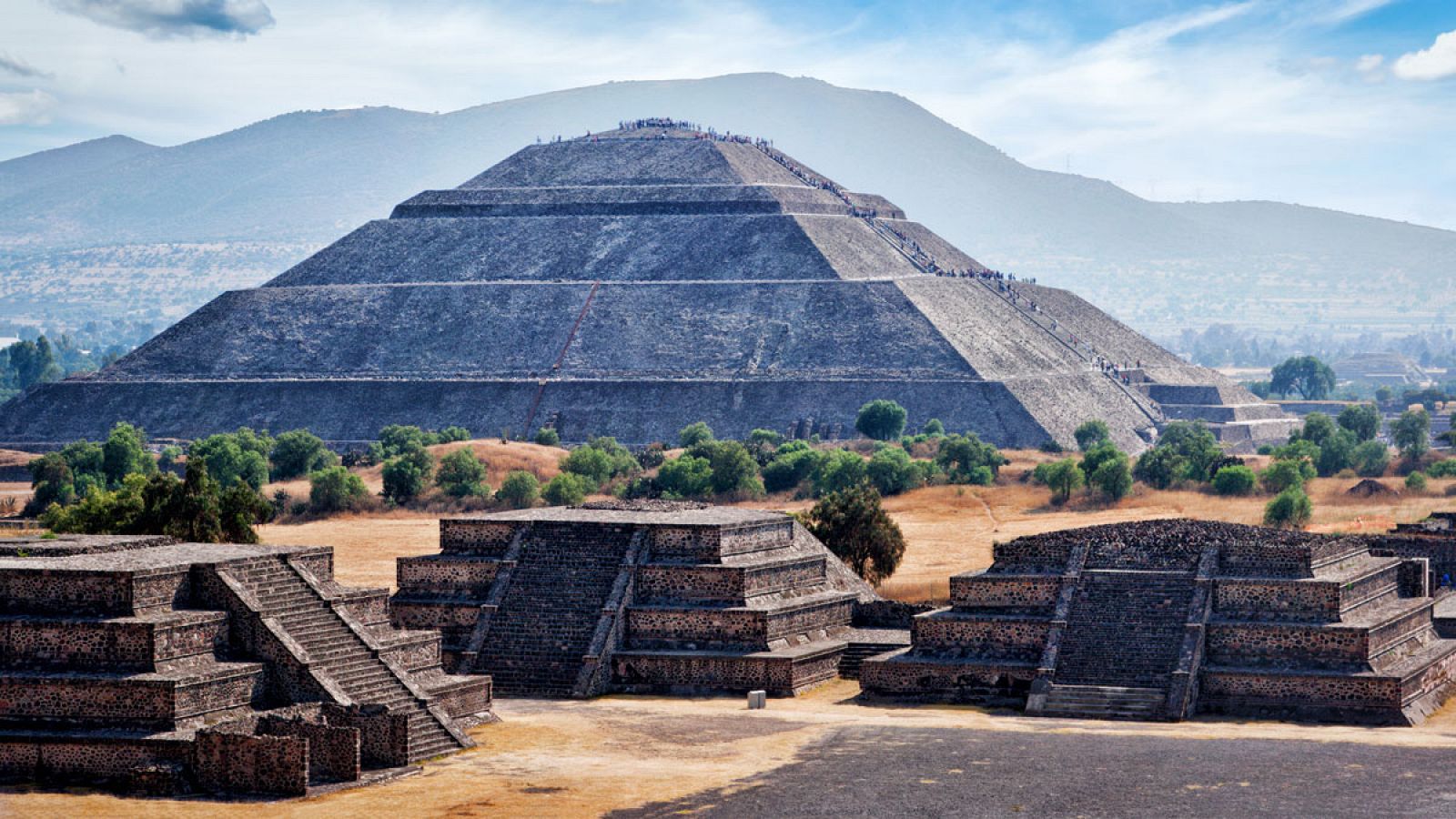 Vista general de la zona arqueológica de Teotihuacán.